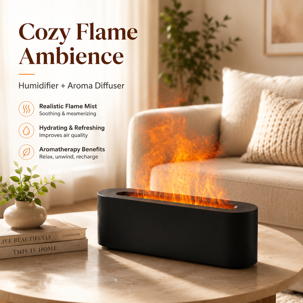 Colorful Flame Aroma Diffuser – 150 ml