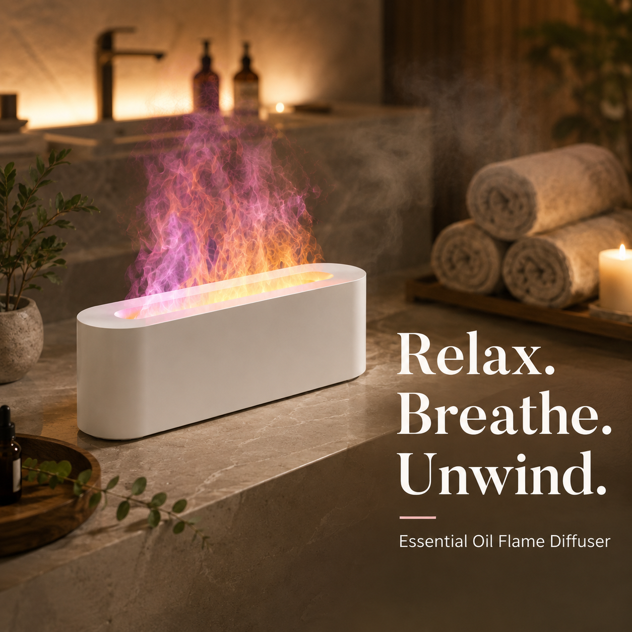 Colorful Flame Aroma Diffuser – 150 ml