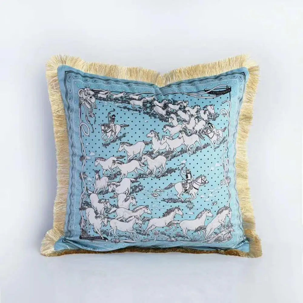 Horse Velvet Pillow Cover – 55 x 55 cm