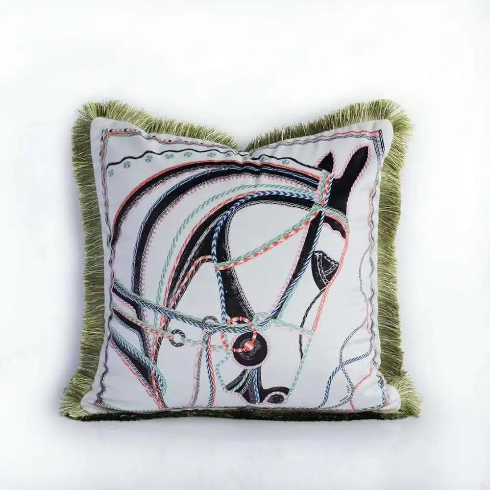 Horse Velvet Pillow Cover – 80 x 80 cm