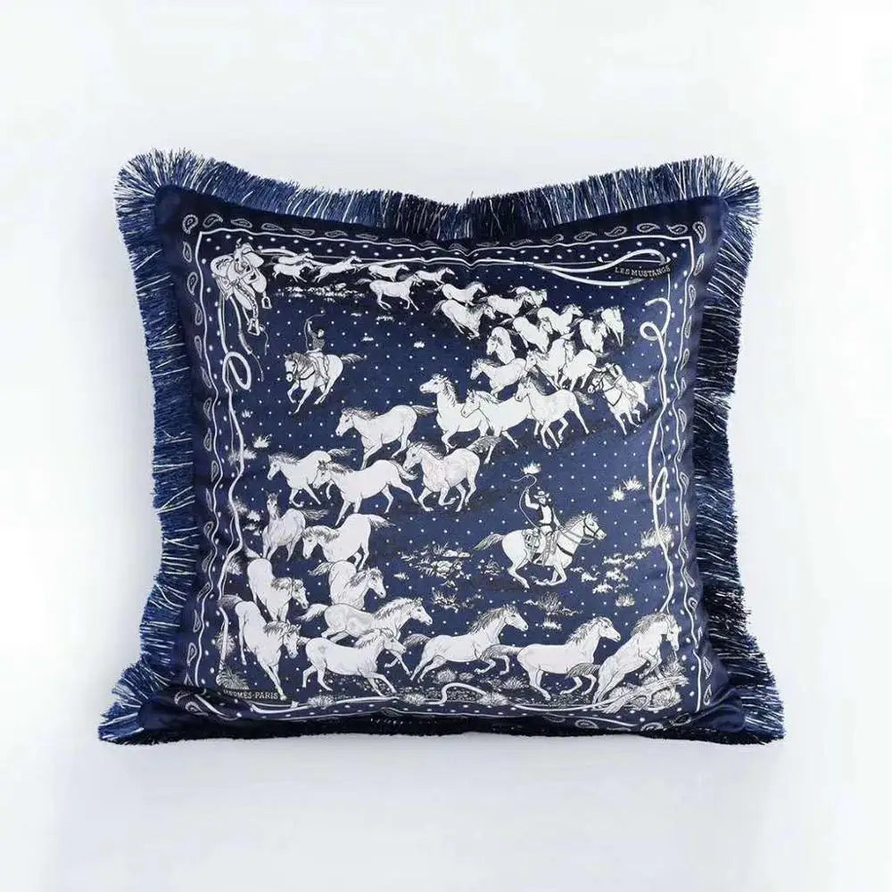 Horse Velvet Pillow Cover – 45 x 45 cm
