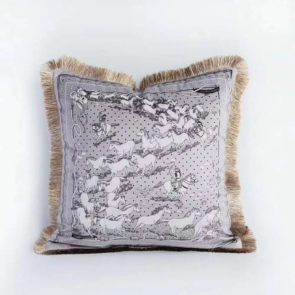 Horse Velvet Pillow Cover – 45 x 45 cm