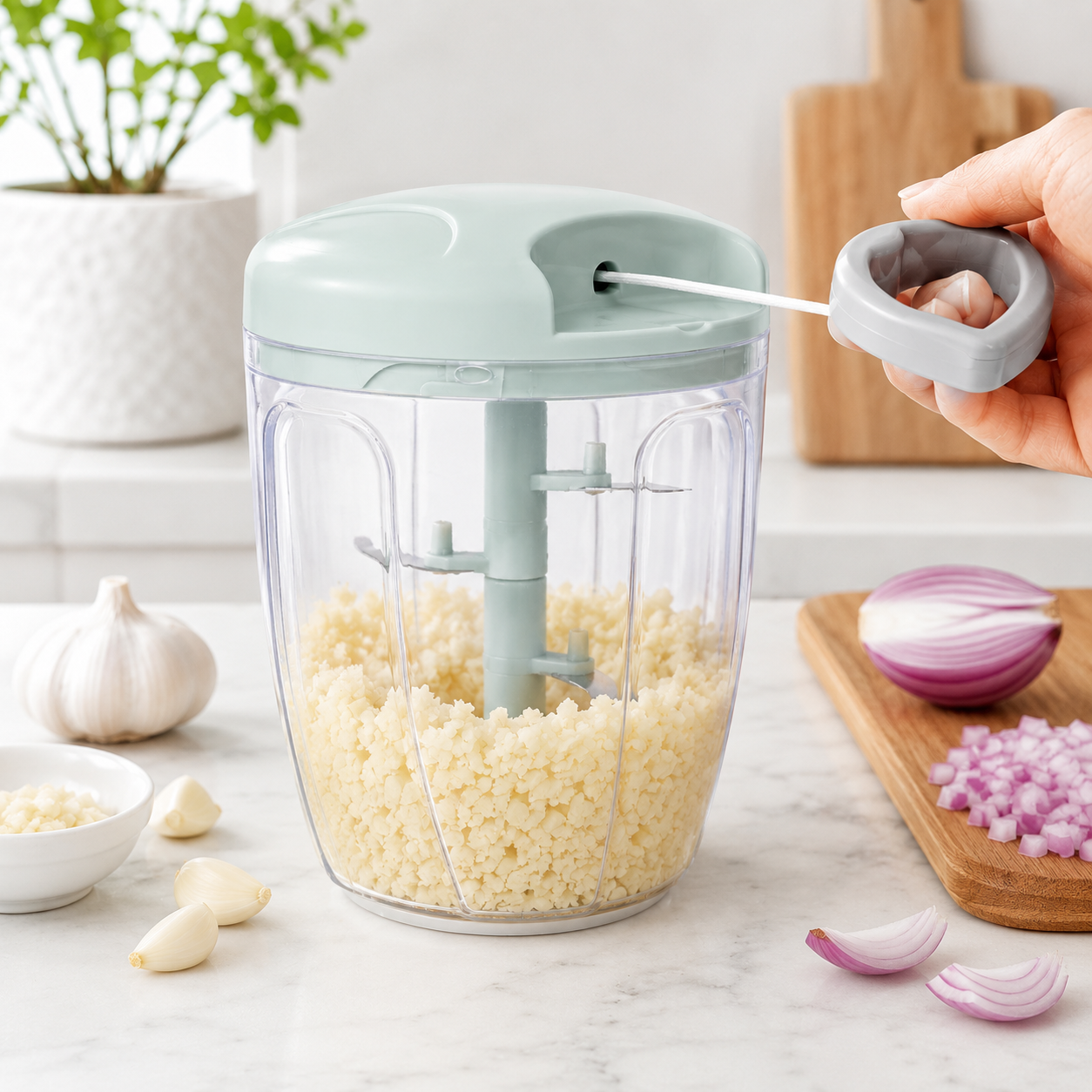 Manual Garlic and Vegetable Chopper