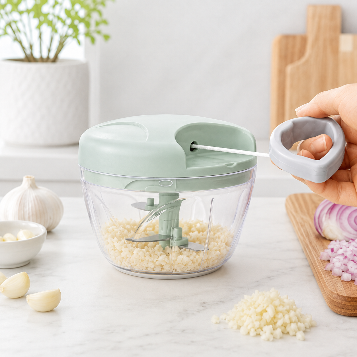 Manual Garlic and Vegetable Chopper