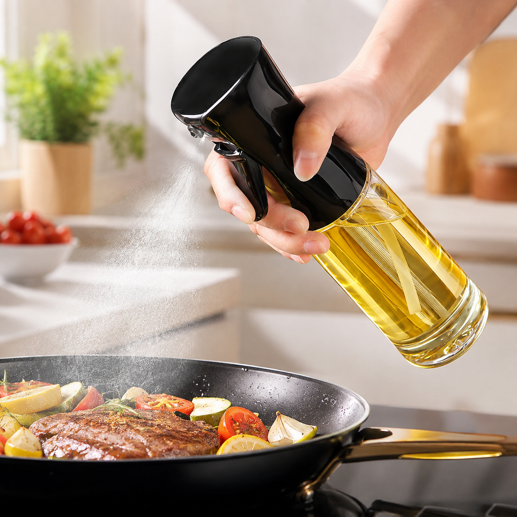 Frasco de spray de óleo para cozinhar e fritadeiras de ar