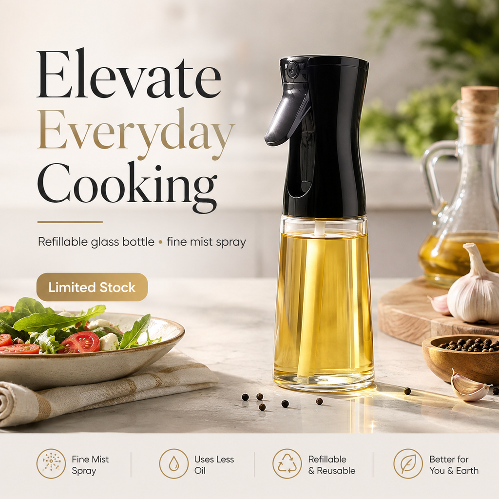 Frasco de spray de óleo para cozinhar e fritadeiras de ar
