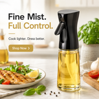 Frasco de spray de óleo para cozinhar e fritadeiras de ar