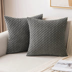 Striped Corduroy Throw Pillow Cover