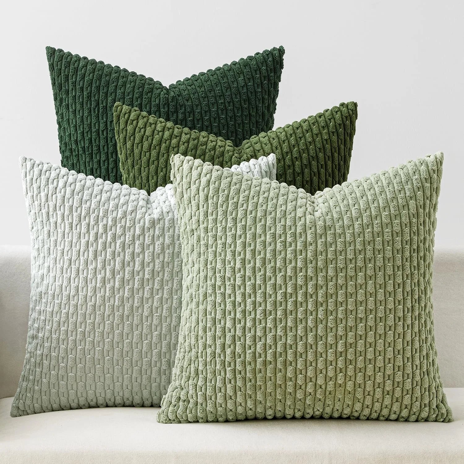 Striped Corduroy Throw Pillow Cover