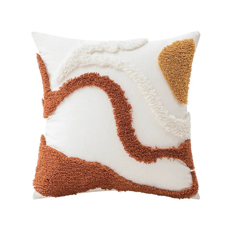 Vintage Nordic Brown Throw Pillow Cover