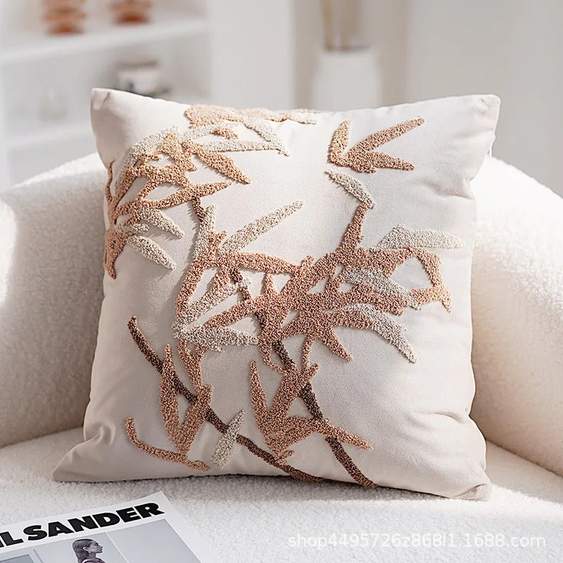 Vintage Nordic Brown Throw Pillow Cover