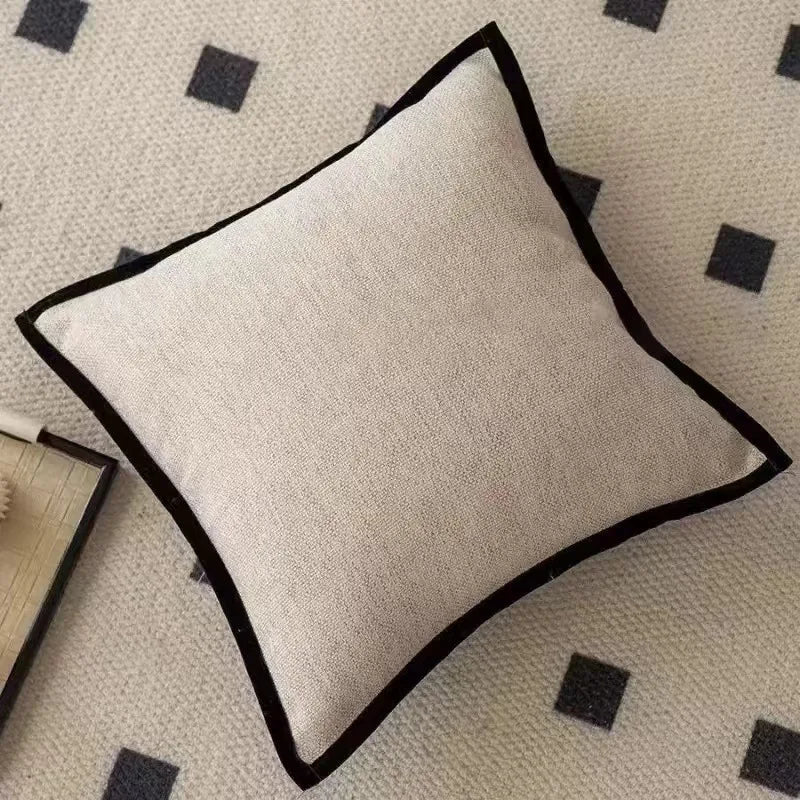 Medieval Retro Pillow Cover – Black Border