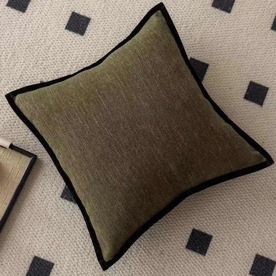 Medieval Retro Pillow Cover – Black Border