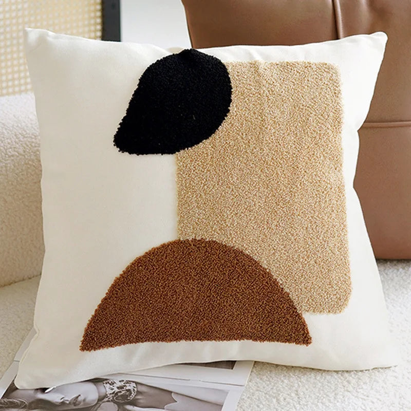Vintage Nordic Brown Throw Pillow Cover