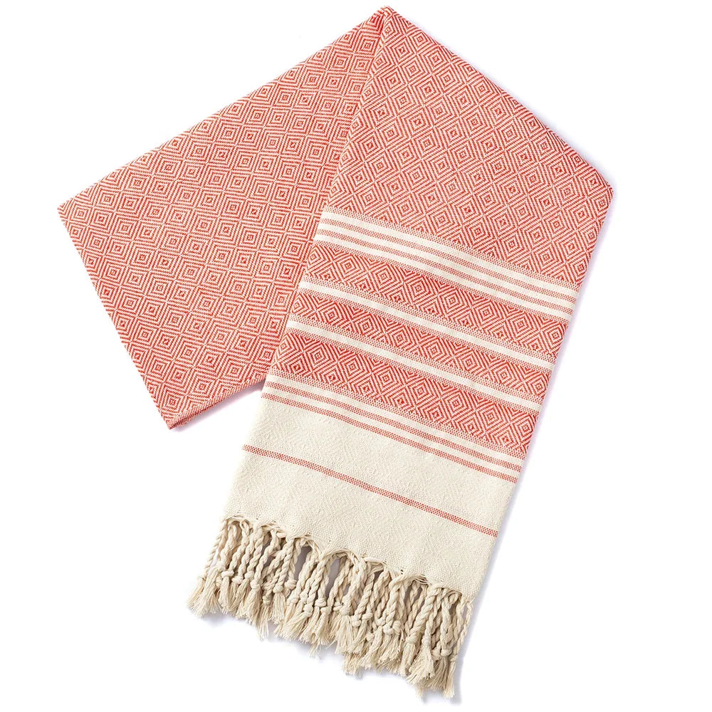Oversized Turkish Cotton Hammam Towel – 100 × 180 cm (39.4 × 70.9 in)