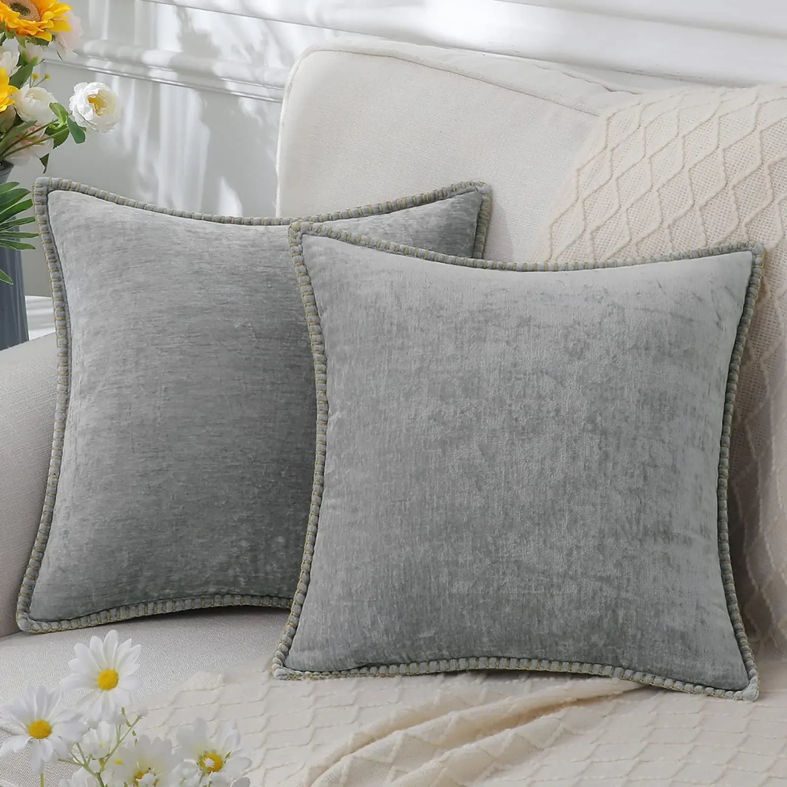Soft Chenille Cushion Cover – Multiple Sizes