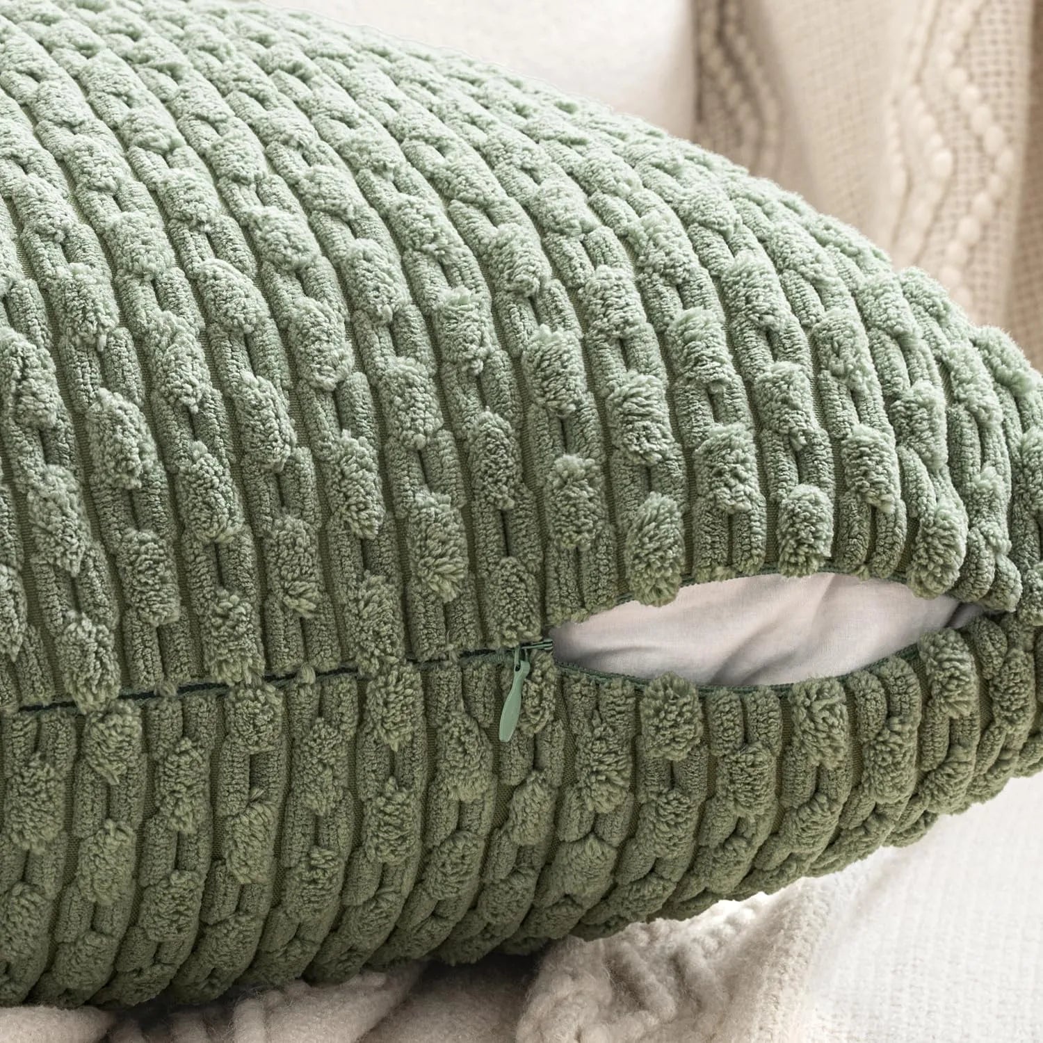 Striped Corduroy Throw Pillow Cover
