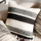 French Retro Stamped Throw Pillow Cover