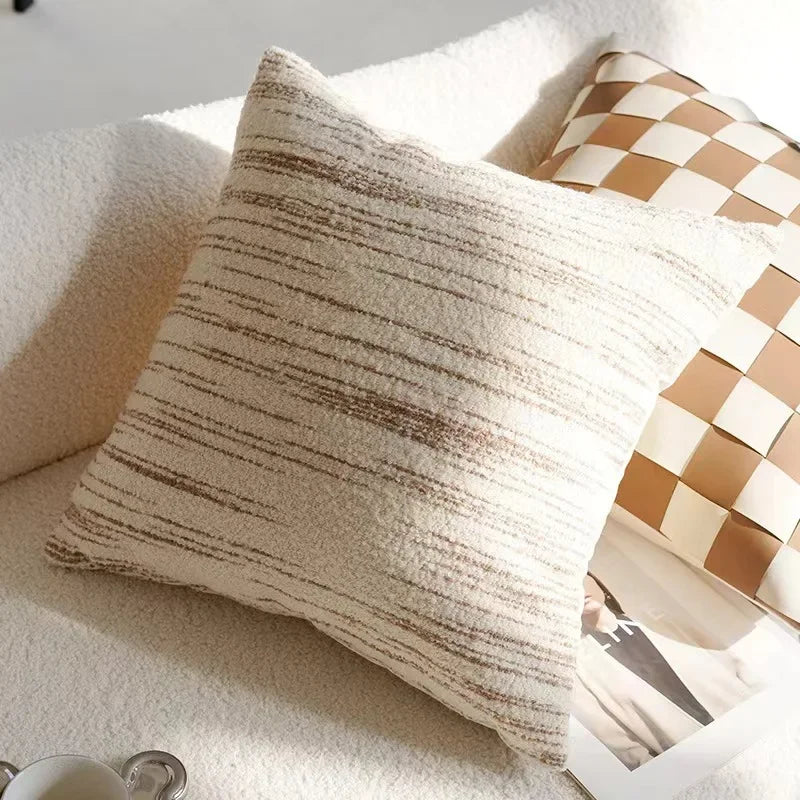 Vintage Nordic Brown Throw Pillow Cover