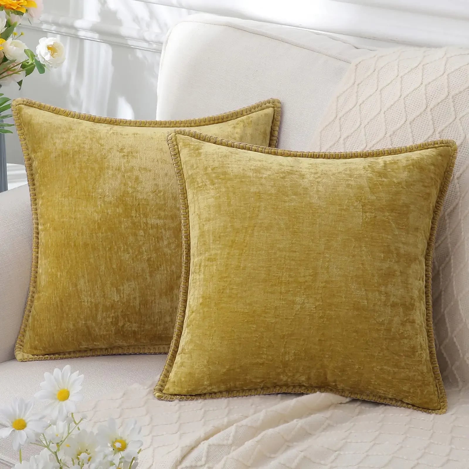 Soft Chenille Cushion Cover – Multiple Sizes