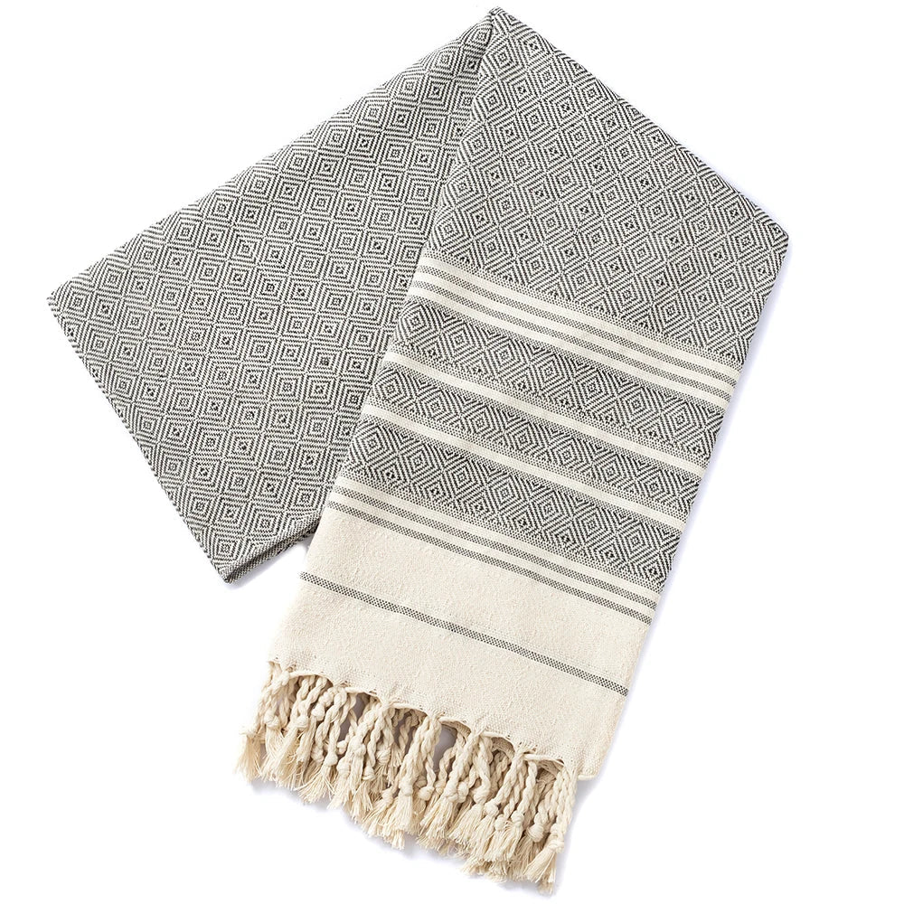 Oversized Turkish Cotton Hammam Towel – 100 × 180 cm (39.4 × 70.9 in)