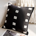 French Retro Stamped Throw Pillow Cover