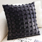 French Retro Stamped Throw Pillow Cover
