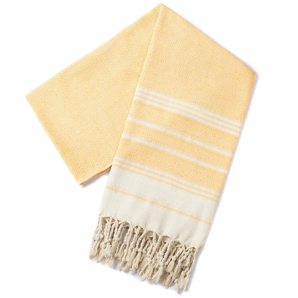 Oversized Turkish Cotton Hammam Towel – 100 × 180 cm (39.4 × 70.9 in)