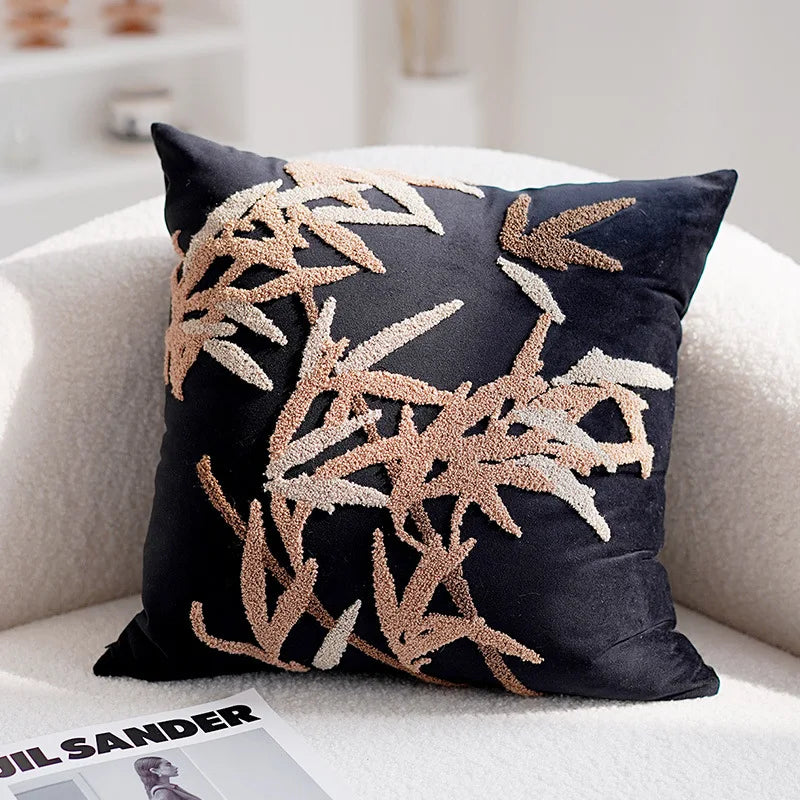 Vintage Nordic Brown Throw Pillow Cover
