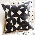 French Retro Stamped Throw Pillow Cover