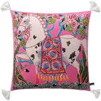 White Monkey Velvet Cushion Cover