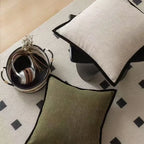 Medieval Retro Pillow Cover – Black Border