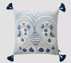White Monkey Velvet Cushion Cover
