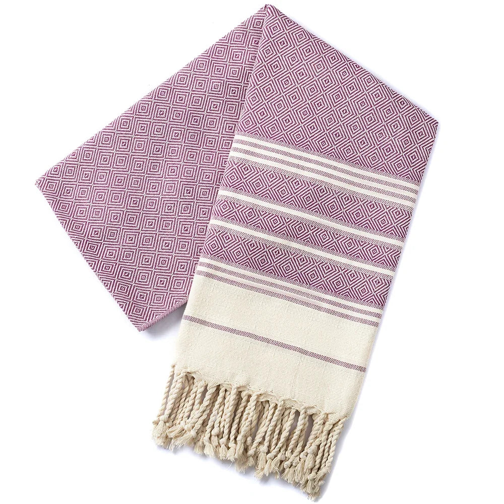 Oversized Turkish Cotton Hammam Towel – 100 × 180 cm (39.4 × 70.9 in)