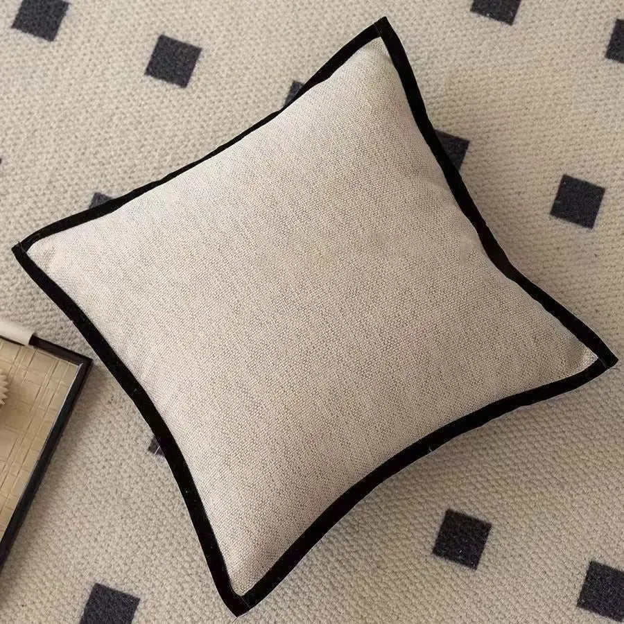 Medieval Retro Pillow Cover – Black Border