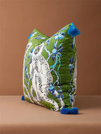 White Monkey Velvet Cushion Cover