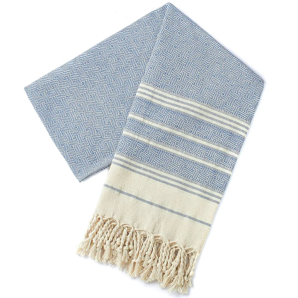 Oversized Turkish Cotton Hammam Towel – 100 × 180 cm (39.4 × 70.9 in)