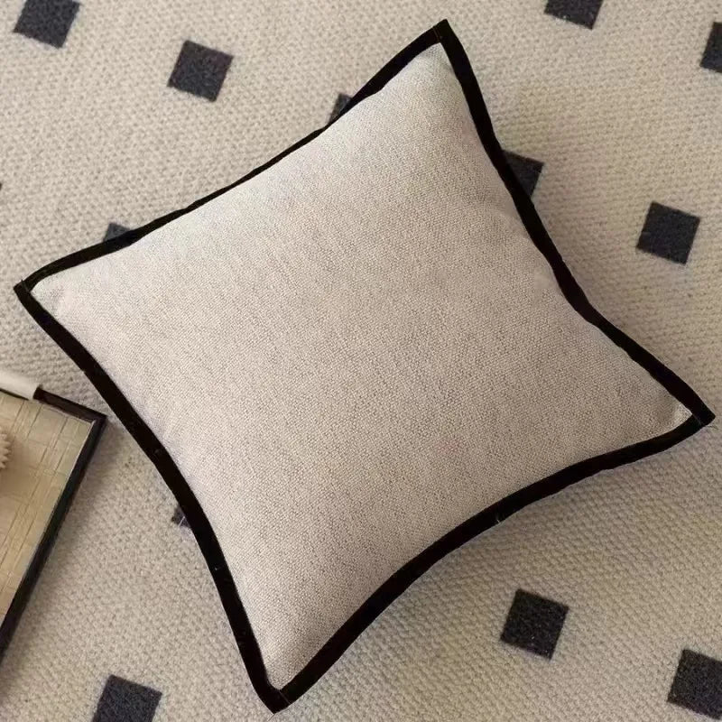 Medieval Retro Pillow Cover – Black Border