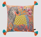 White Monkey Velvet Cushion Cover