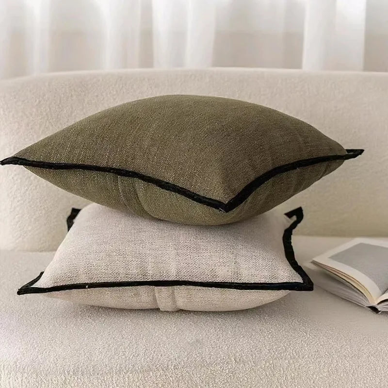 Medieval Retro Pillow Cover – Black Border