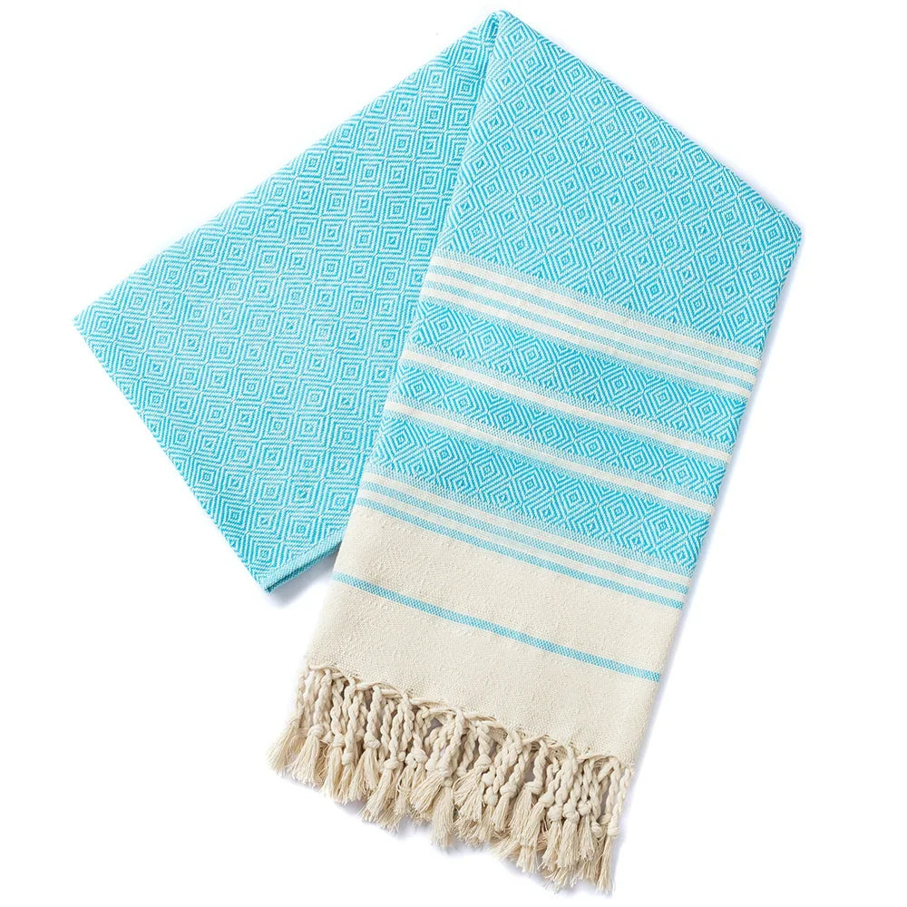 Oversized Turkish Cotton Hammam Towel – 100 × 180 cm (39.4 × 70.9 in)