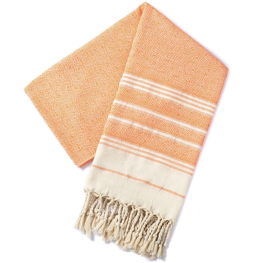 Oversized Turkish Cotton Hammam Towel – 100 × 180 cm (39.4 × 70.9 in)