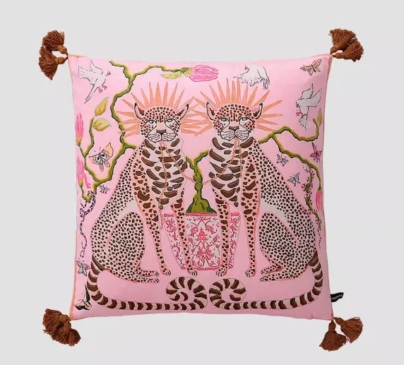 White Monkey Velvet Cushion Cover