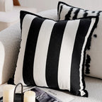 French Retro Stamped Throw Pillow Cover