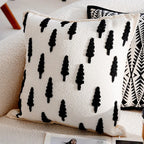 French Retro Stamped Throw Pillow Cover