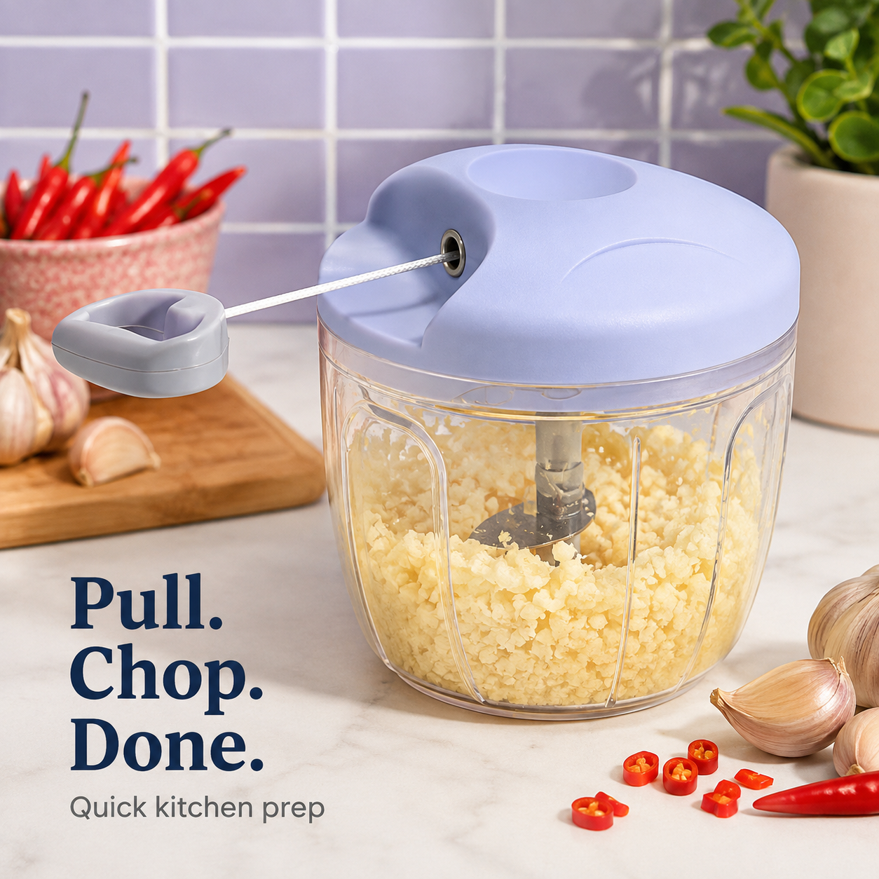 Manual Garlic and Vegetable Chopper
