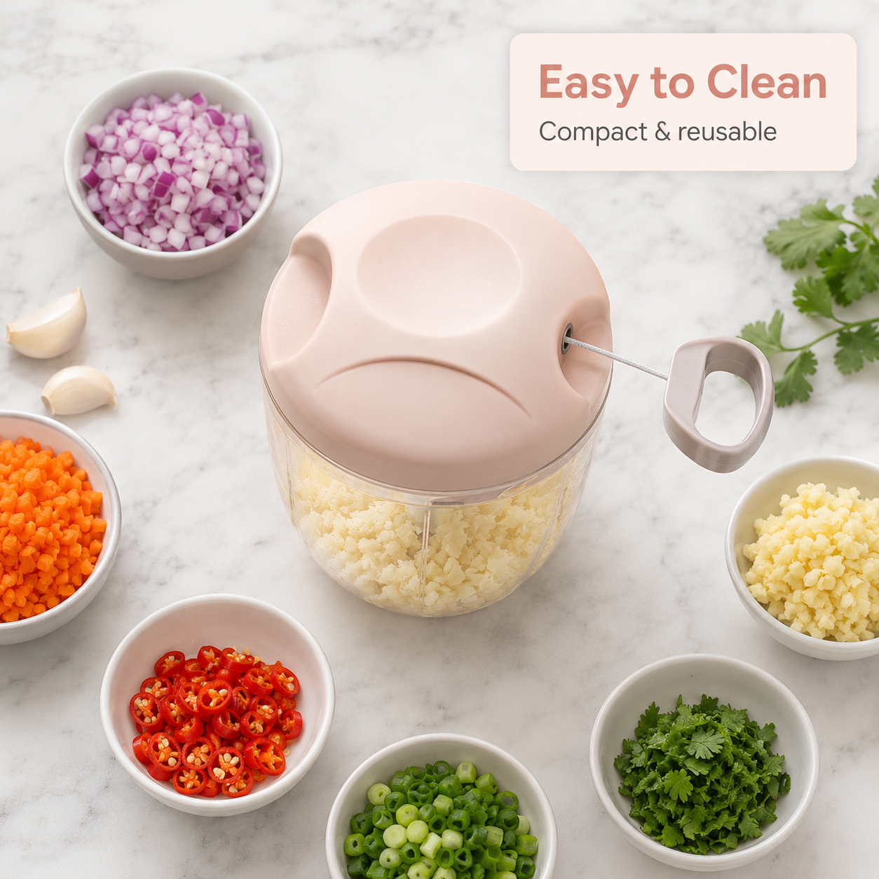 Manual Garlic and Vegetable Chopper